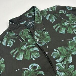 Rodd & Gunn Men's 2XL Sports Fit Cotton Tropical Monstera Leaf Button Up Shirt